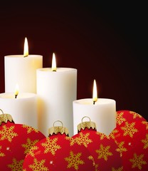 candle light and baubals
