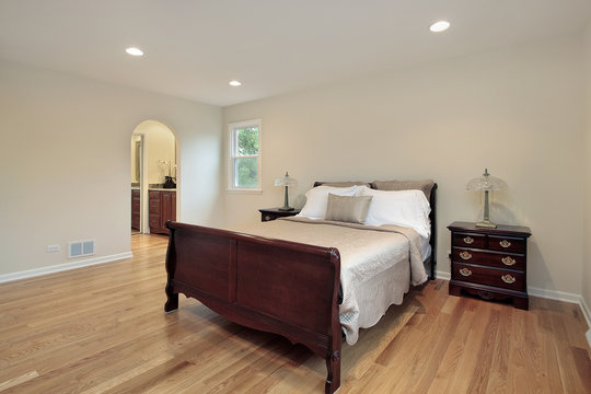 Master bedroom with arched entry