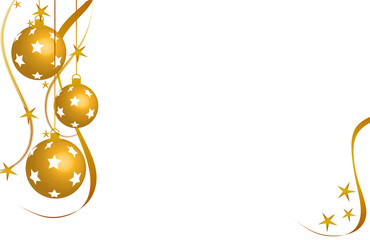 Christmas, Weihnachtskugel, xmas, gold gelb weiss