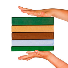 Books in hands