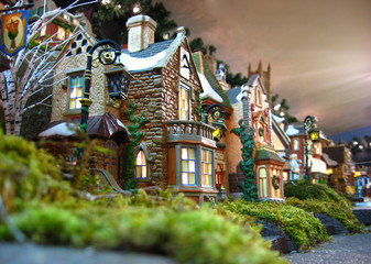 Fototapeta premium Christmas Village Decoration