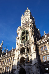Fototapeta na wymiar Munich Neues Rathaus