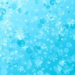 Fototapeta na wymiar Blue Snowflake abstract background
