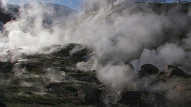 Fog, smoke, volcano