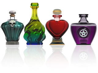 Collection of potion bottles