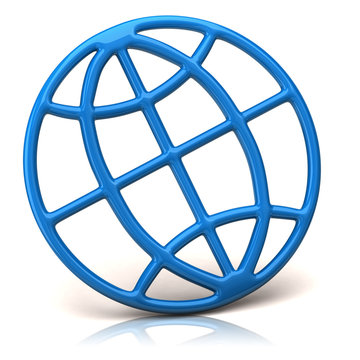 Blue globe icon