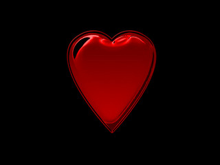 Tridimensional red heart