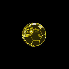 Fototapeta na wymiar Golden soccer ball