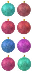 collection of colored christmas ornament .