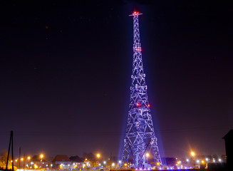 Radiostation in night