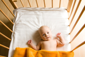 Baby in crib