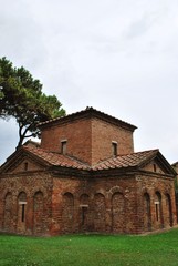 Fototapeta na wymiar Galla Placidia Mausoleum exterior view, Ravenna, Italy