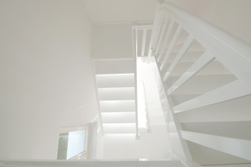 white stairs