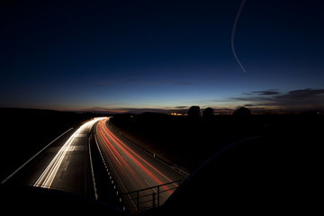 Highway at night © stock