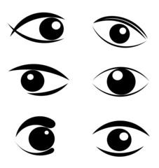 Set of eyes symbols