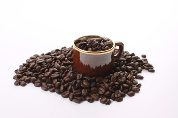 Fototapeta premium Dark roasted coffee beans