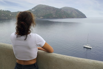 Fototapeta premium Blick auf Lipari