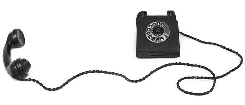 bakelite telephone with long cable