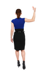 Businesswoman on white, full body