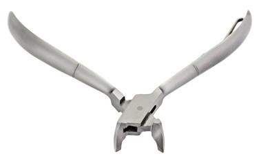 Metal manicure nippers isolated on white