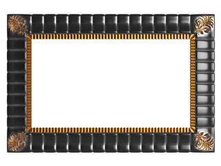 antique gold  picture frame isolated