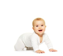 Adorable baby isolated on white