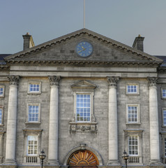 Fototapeta na wymiar Trinity College West Front Dublin, Ireland (Irlandia)