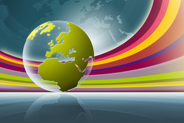 World Globe & Rainbow © Gut Feeling