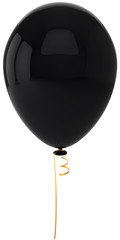 Black helium balloons. Sorrow and mourning decoration