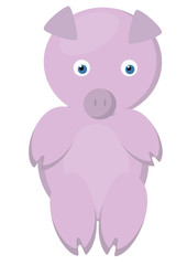 Naklejka na ściany i meble Pink pig