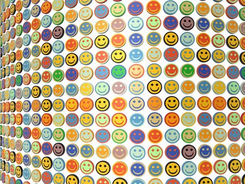 A Wall Of Smiling Faces (background)