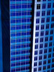 Blue buildings Bellevue Washington