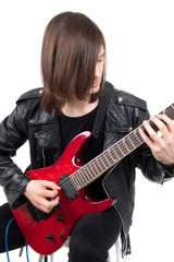 Obraz premium Rocker playing guitar