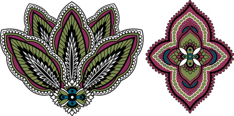 paisley flower pattern