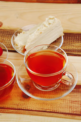 tea and cream cake