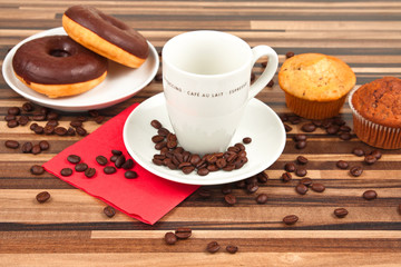 Muffins Donuts Backwaren Bäckerei Kaffee