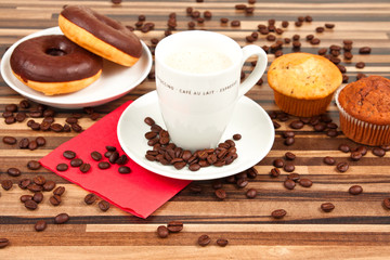 Muffins Donuts Backwaren Bäckerei Kaffee