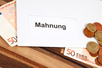 Mahnung Mahnschreiben
