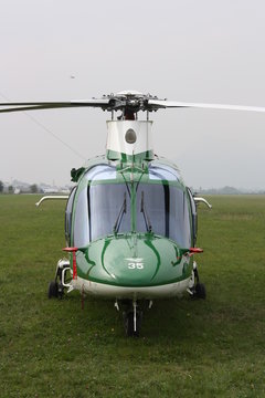 Green helicopter