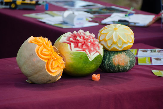 Colorful veges on the market table