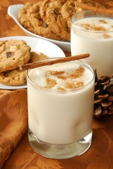 Eggnog and cookies