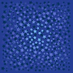 abstract background with blue stars on blue