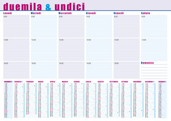 2011 calendario planning in italiano
