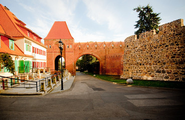 Teutonic castle-monument in Torun,Poland - obrazy, fototapety, plakaty