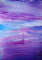 Watercolor hand painted dramatic background for scrapbooking