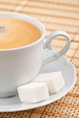 A cup of coffee for breakfast