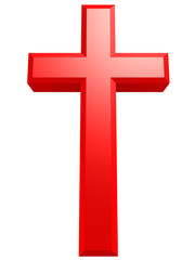 High resolution cross isolated on white background