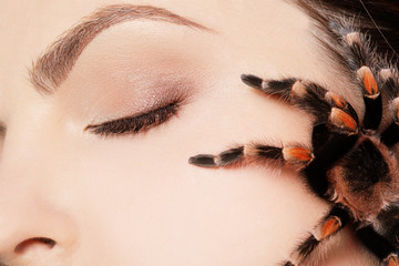 girl with spider