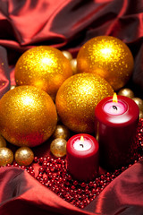 Christmas decoration - balls and candles
