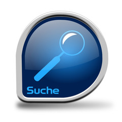 Button Suche blau Kreiseck